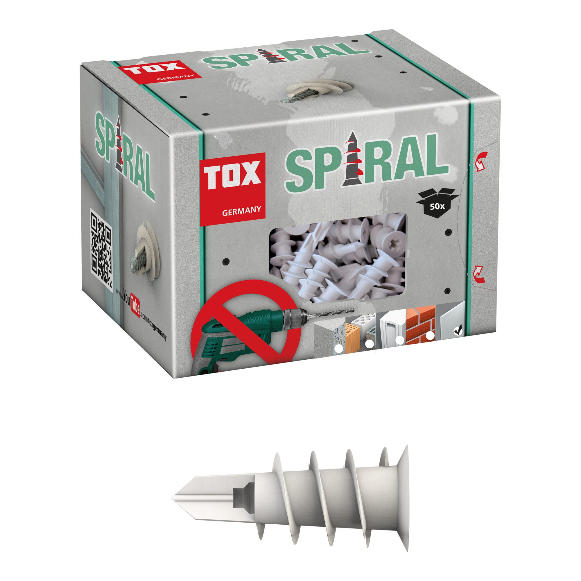 Tox Gipskartondübel TOX Gipskartondübel Spiral 32 50 Stk