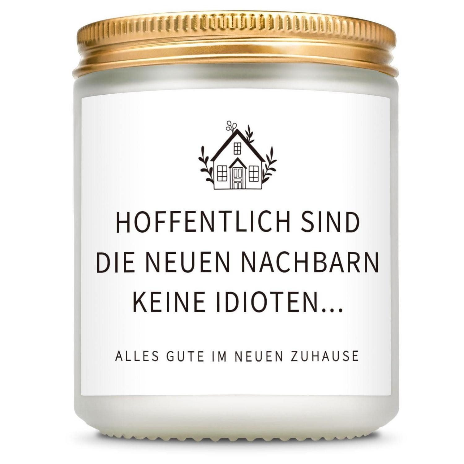 LuxusKollektion Duftkerze Duftkerze Lavendel mit Spruch Geschenk Neues Heim