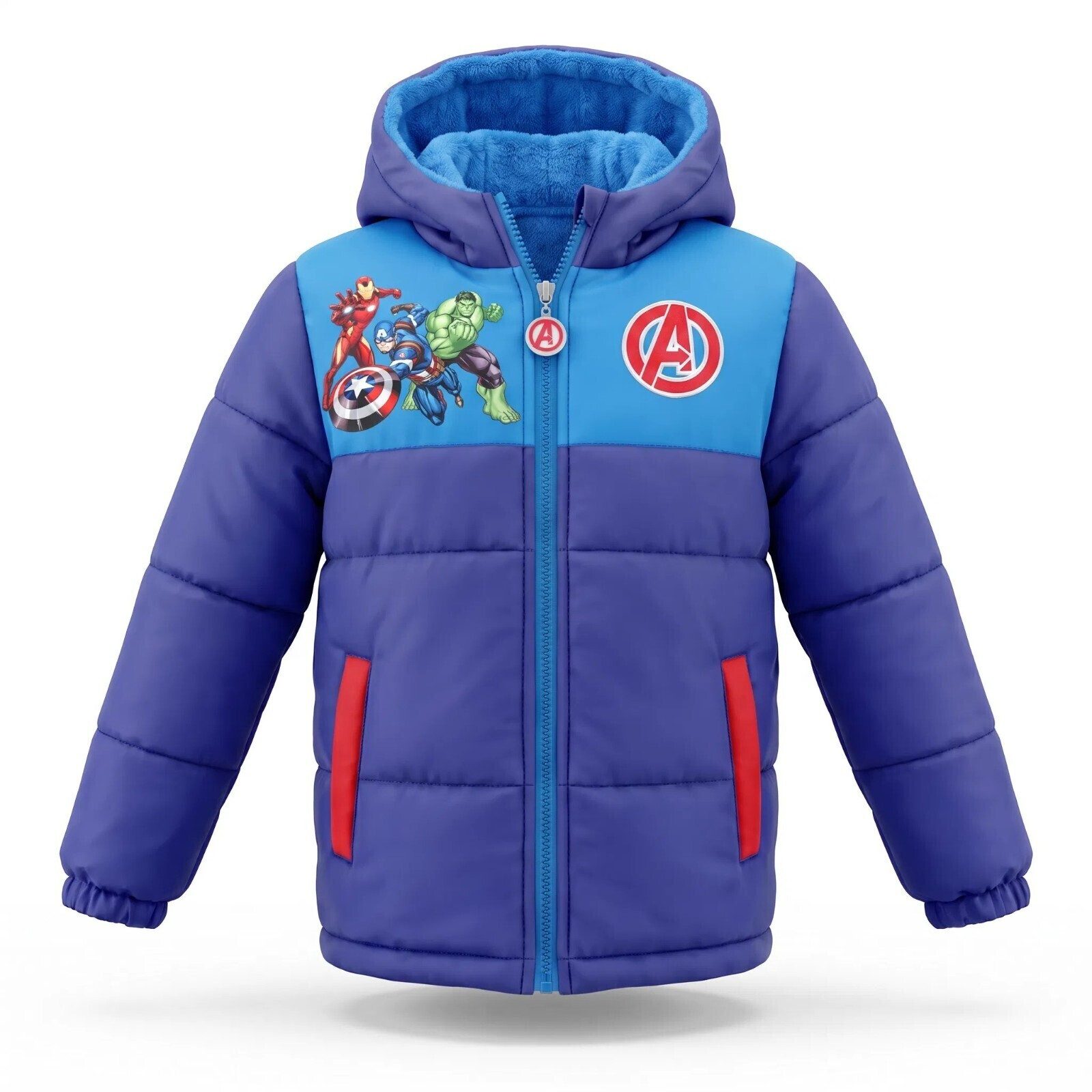 MARVEL Winterjacke Marvel Avengers Kinder Jungen Winterjacke Jacke mit Kapuze Gr. 98