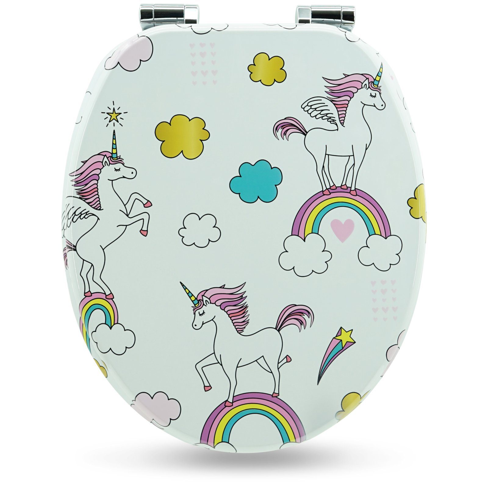 Sanfino WC-Sitz „Unicorns“ hochwertiger Toilettendeckel mit günstig online kaufen