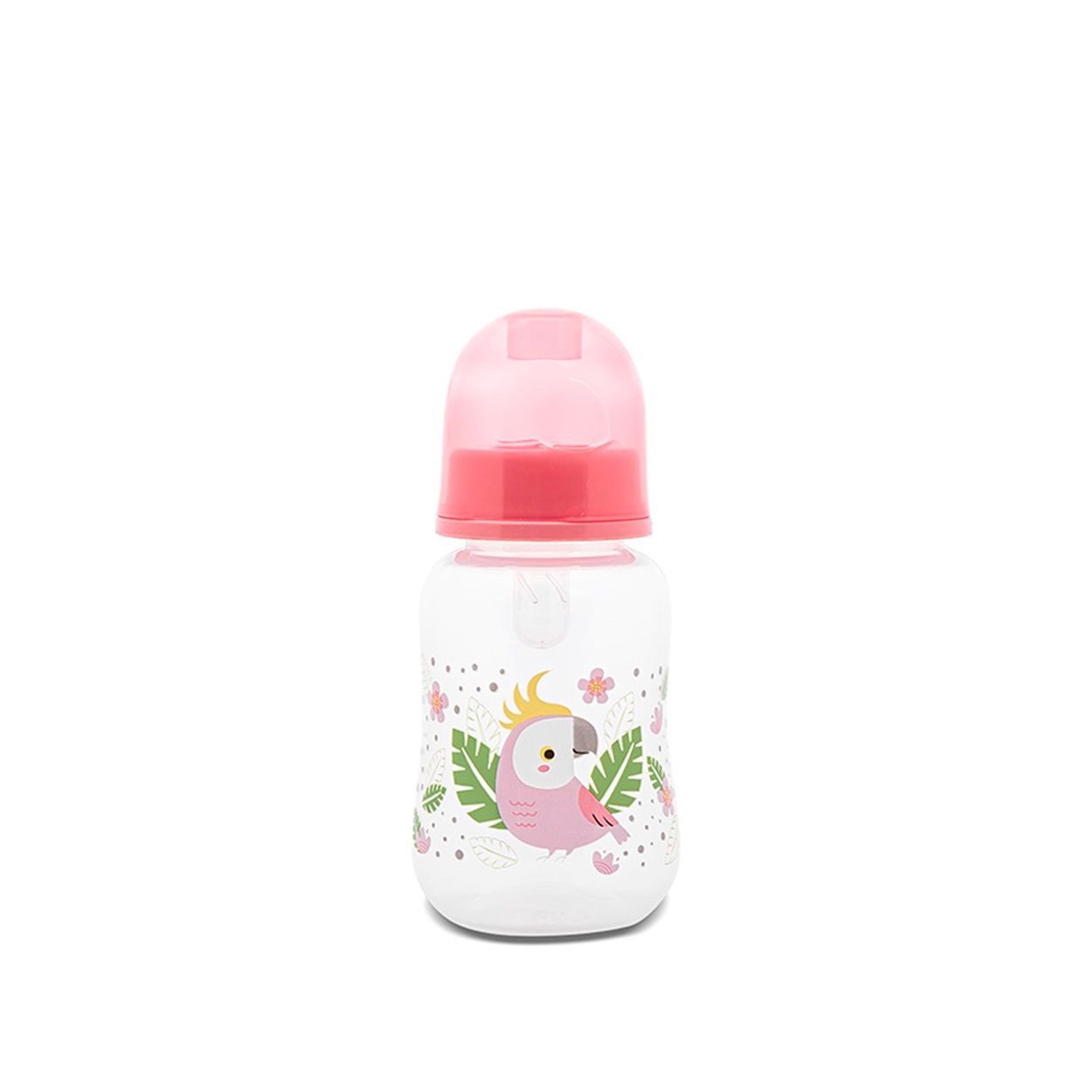 Baby Care Babyflasche Easy Grip 125 ml, Silikon, Kunststoff, Deckel, Silikonsauger 0+, Silikonsauger