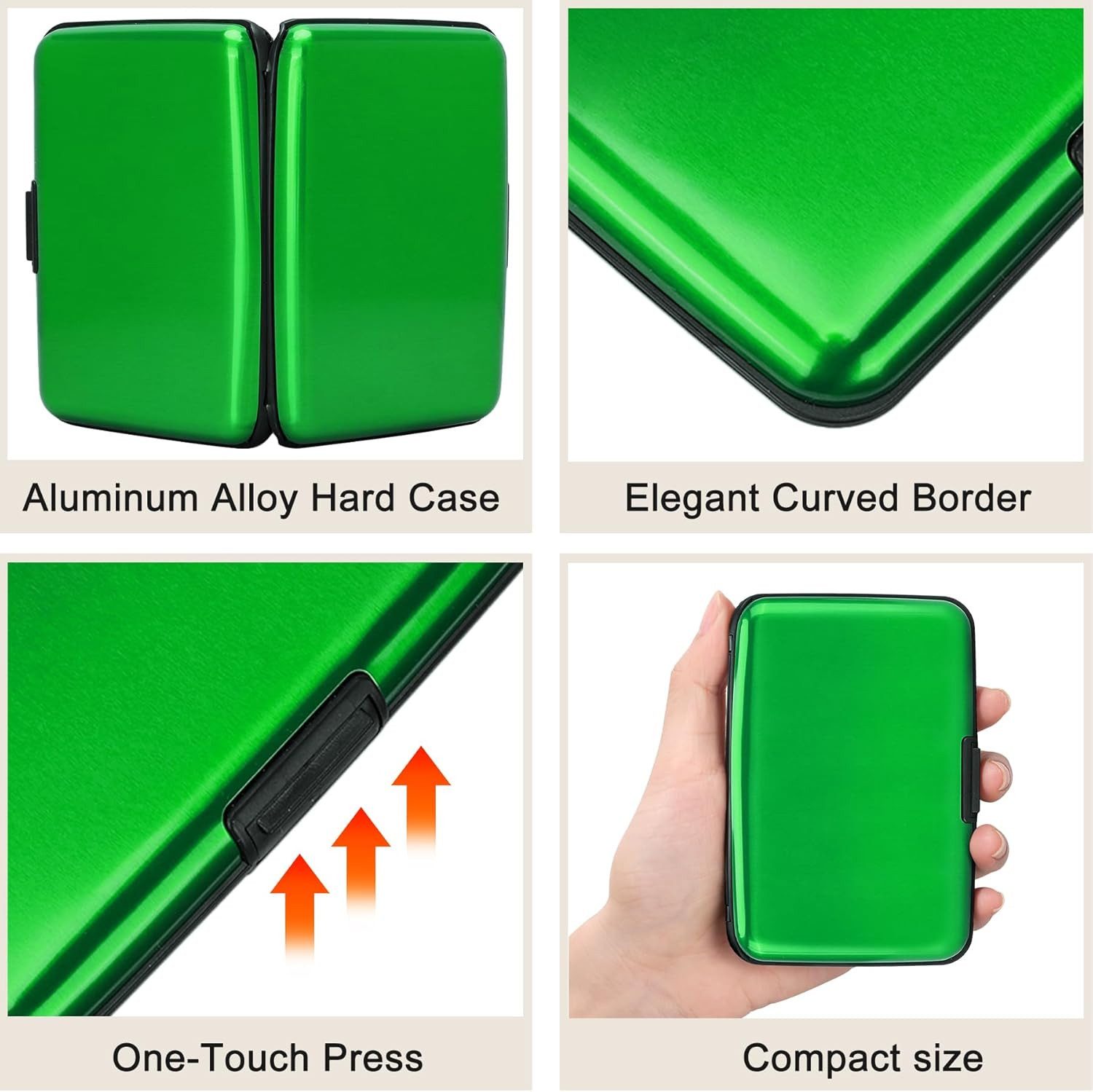 FELIXLEO digitale Geldbörse Mini RFID Wallet Aluminium Credit Cards Holder Business Case – Bild 3 von 5