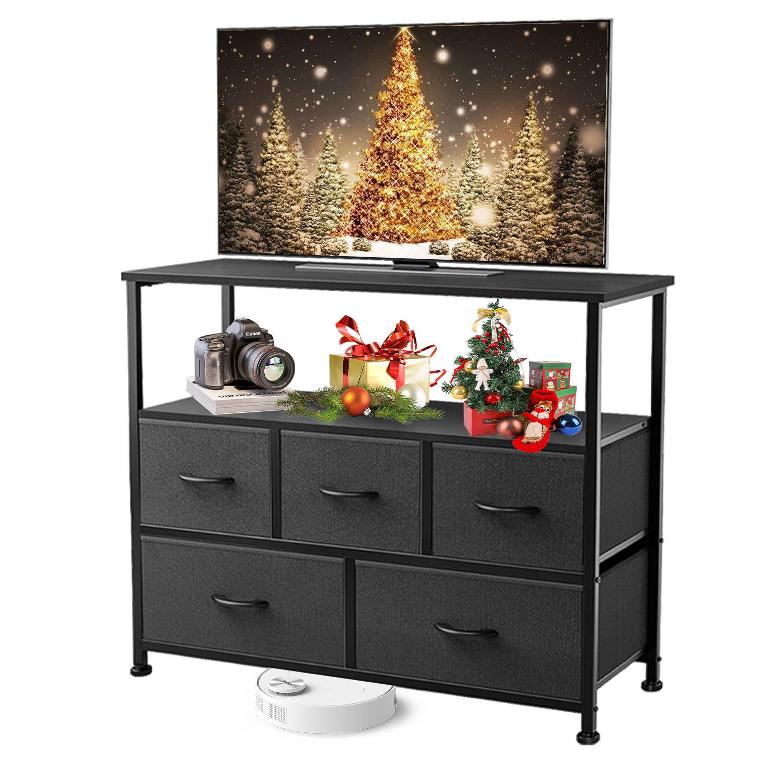 IDEASY TV-Schrank Kommode TV-Ständer Entertainment Center günstig online kaufen
