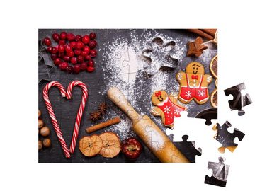 puzzleYOU Puzzle Hausgemachte Lebkuchen in der Weihnachtsbäckerei, 48 Puzzleteile, puzzleYOU-Kollektionen Weihnachten