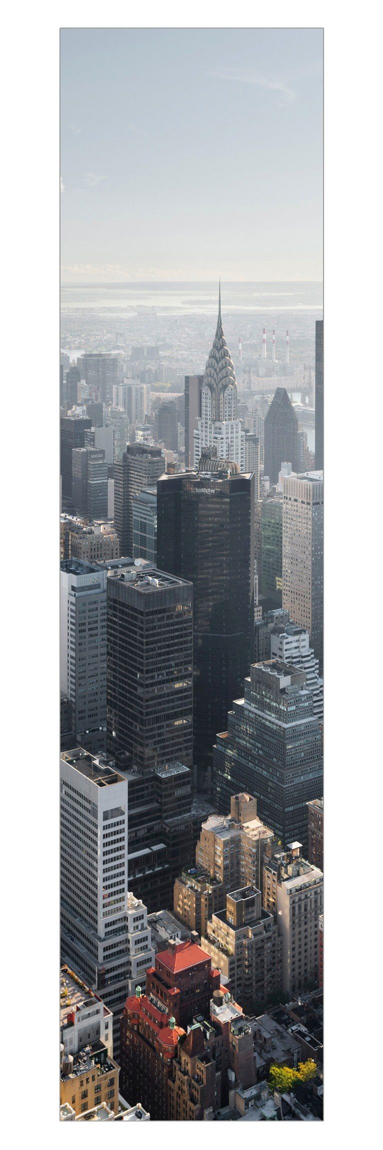 Bilderdepot24 Schiebegardine modern Flächenvorhang blickdicht Manhattan New York (1 St), halbtransparent, Wohnzimmer große Flächengardine lichtdurchlässig für Klemm-System