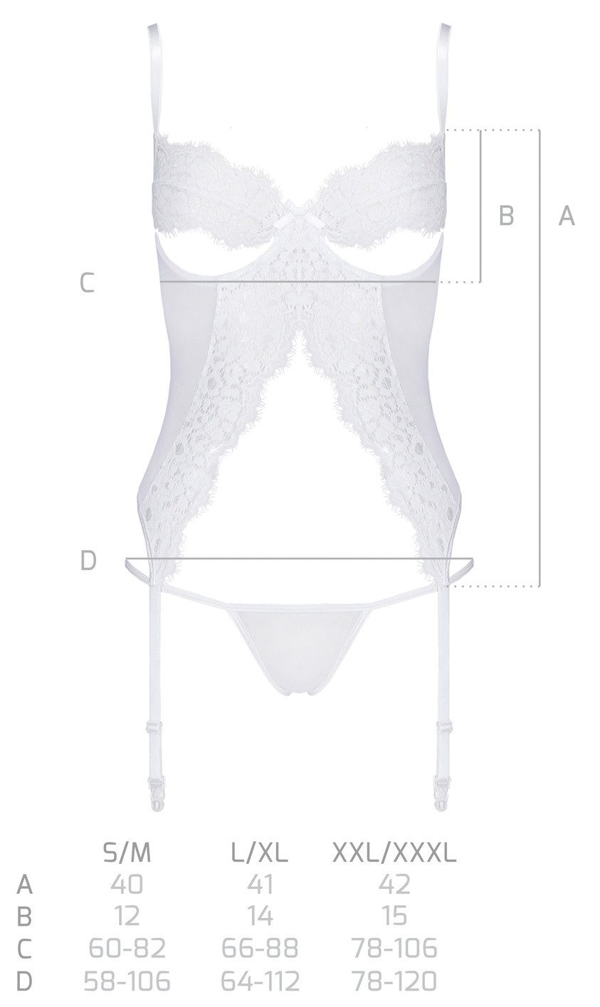 Avanua Set: Corsage mit Spitze, Bügelcups & verstellbaren Strapsbändern