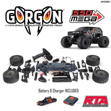 Arrma RC-Monstertruck Arrma Gorgon 4x2 Mega 550 Monstertruck RTR Kit Bausatz 1:10 mit Akku