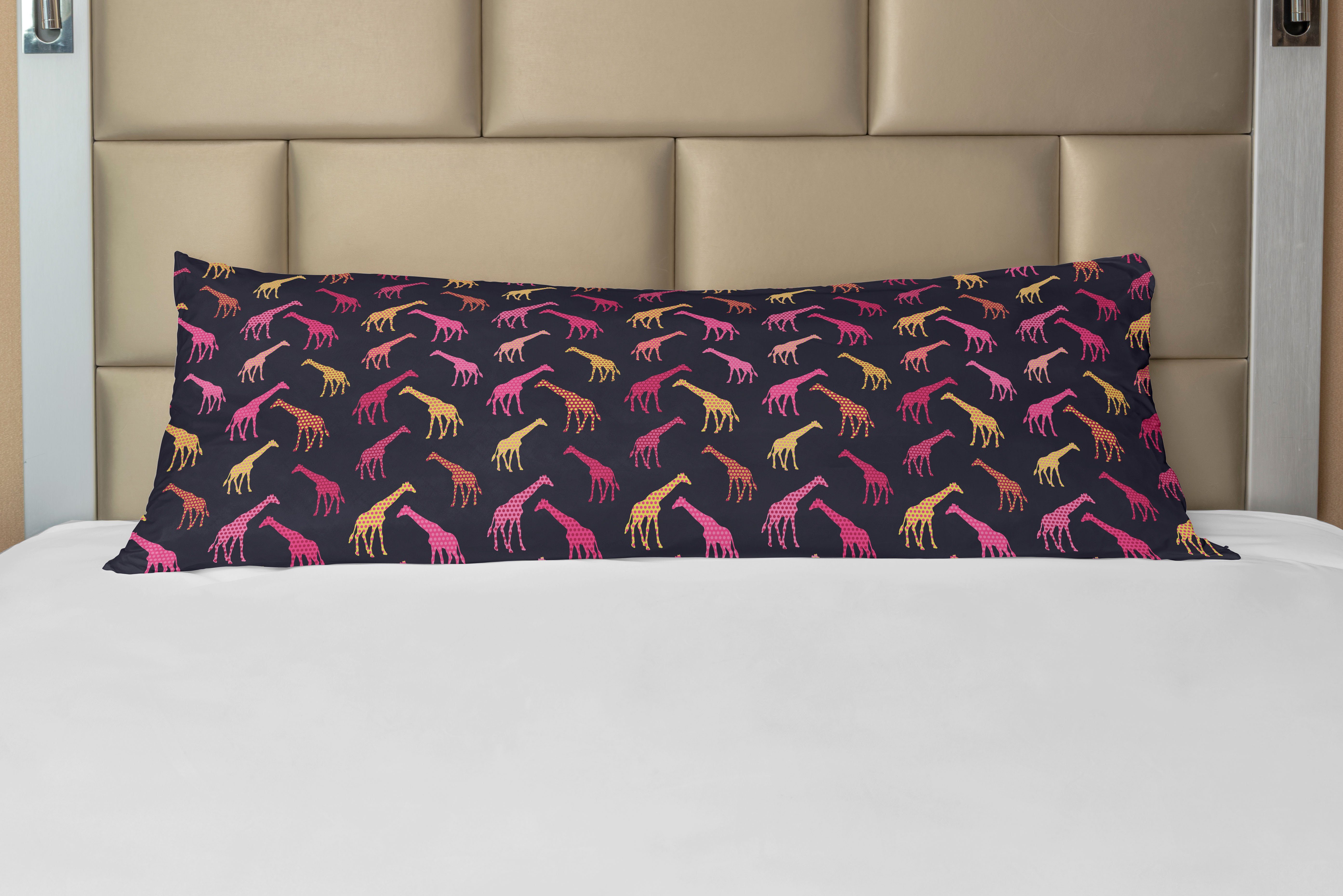 Silhouetten Seitenschläferkissenbezug Dots Kissenbezug, Deko-Akzent Farbe Abakuhaus, Langer Giraffe