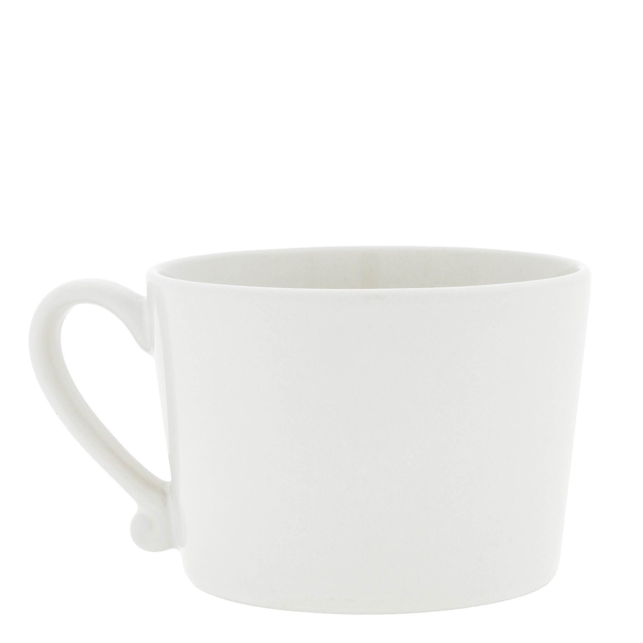 Bastion Collections Tasse, Keramik, Spülmaschinengeeignet, Weiß, Blume, H: 7,2cm