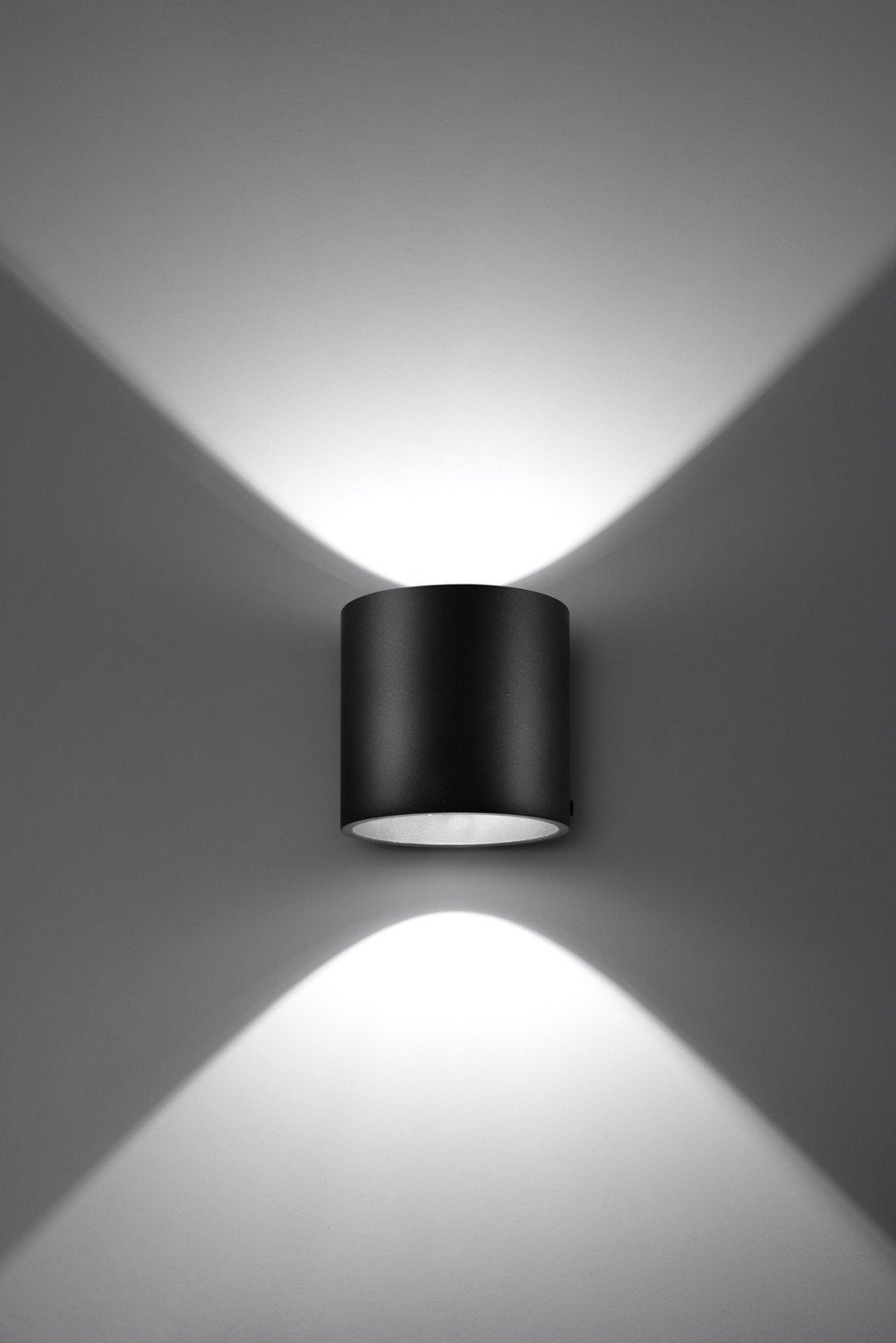 Moderne RODA, LED wechselbar, Lampe Wandleuchte Wandlampe Flurlampe Schwarz Warmweiß, Zylinder Wandlampe Licht-Erlebnisse