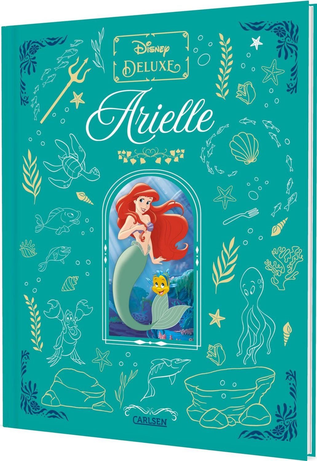Disney: Disney: DISNEY DELUXE Arielle Edle Schmuckausgabe mit Goldverz / Walt Disney, Edle Schmuckausgabe mit Goldverzierungen und Stoffoptik zu ""Arielle"" von Disney