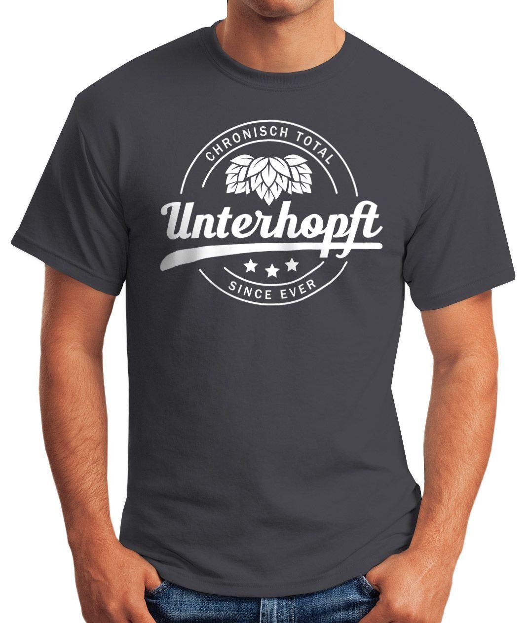 MoonWorks Print-Shirt Chronisch Unterhopft Total Herren günstig online kaufen