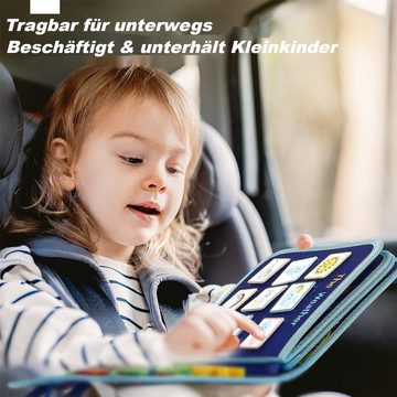 HEYHIPPO Lernspielzeug Lernbrett aus Filz, Spielbrett für Kinder, Übungsbrett, für Grundfertigkeiten zum Anziehen und Binden