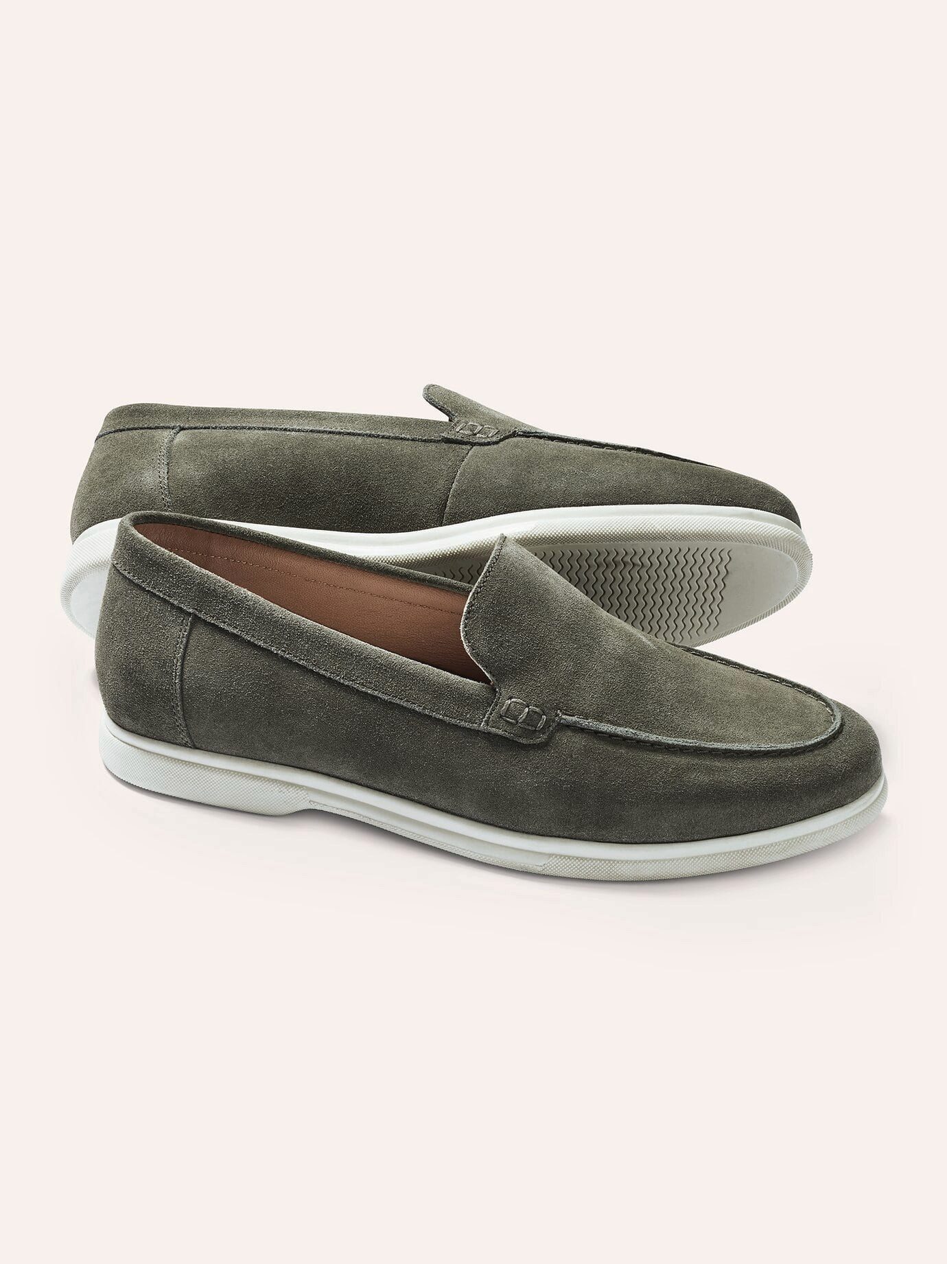 Walbusch Herren Velours-Loafer Freizeitschuhe Lederfutter TR Sohle Weite G Loafer Loafer aus Veloursleder, weich gepolstertes Fußbett, pflegeleicht