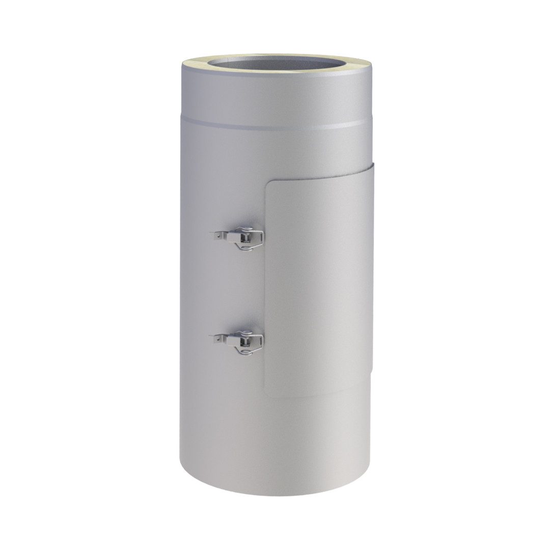 Jeremias Schornstein Ø 130 mm Jeremias DW Vision Reinig.-El. Des.Plus m. Kugelfang, Ø 130 mm