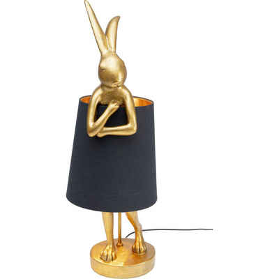 KARE Stehlampe »Tischleuchte Animal Rabbit GoldSchwarz 68cm«, Nein