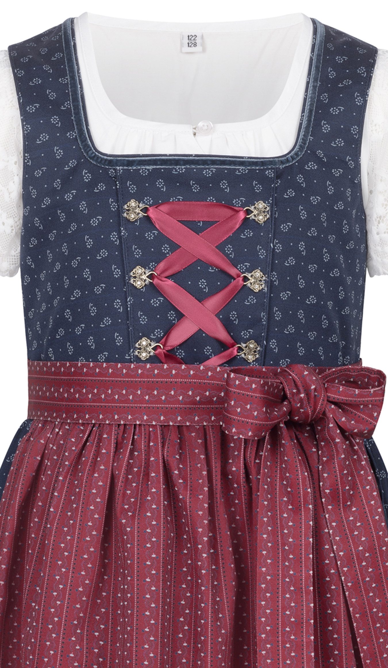 Nübler Dirndl Kinderdirndl Gesr in Dunkelblau von Nübler - Rocklänge knielang