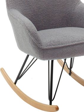 MCA furniture Schaukelstuhl Oran, Kufenstuhl mit Armlehne, bis 120 kg belastbar, Komfortsitzhöhe 49 cm