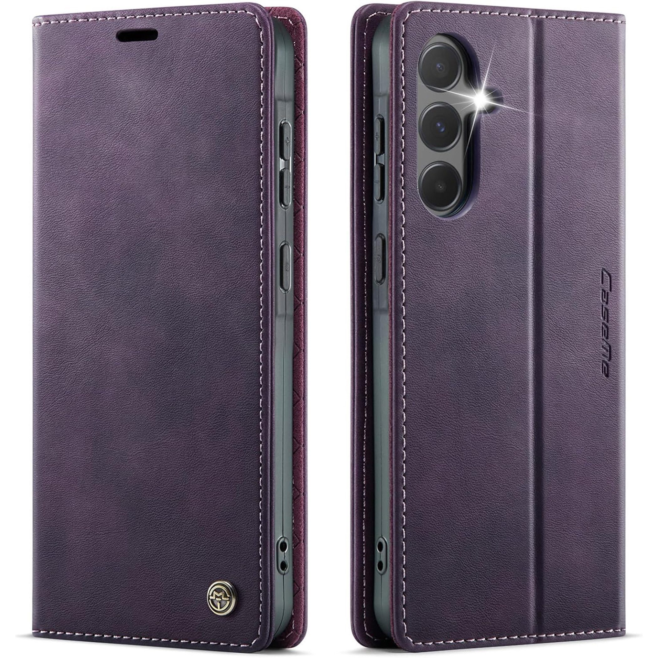 Wörleonline Handyhülle Schutzhülle für Samsung Galaxy, A17 5G Hülle mit zwei RFID-geschützten Kartenfächern, Klapphülle