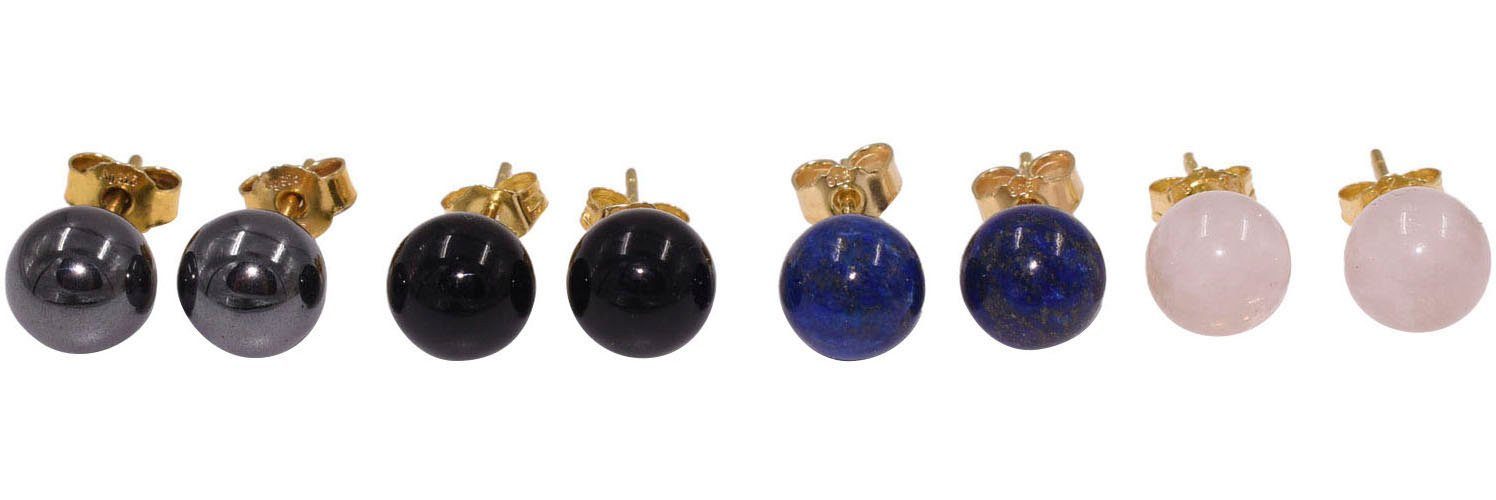 Ohrstecker-Set Schmuck Geschenk Silber 925 Ohrschmuck Ohrringe Edelsteine