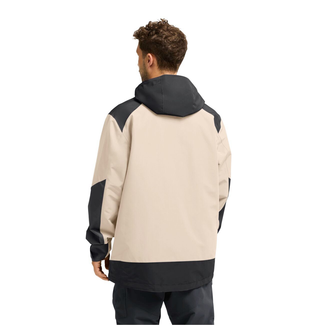 Jack Wolfskin Regenjacke Flextrail 2-Lagen (wasserdicht, winddicht) beige/schwarz Herren – Bild 2 von 5