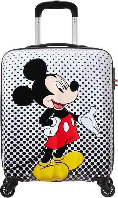 American Tourister® Hartschalen-Trolley Disney Legends, Mickey Mouse Polka Dot, 55 cm, 4 Rollen, Kinder Reisegepäck Handgepäck-Koffer TSA-Zahlenschloss