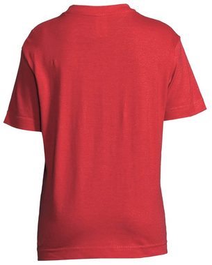 MyDesign24 Print-Shirt bedrucktes Mädchen T-Shirt Katzen die in die Brusttasche klettern Baumwollshirt mit Aufdruck, weiß, schwarz, rot, i119