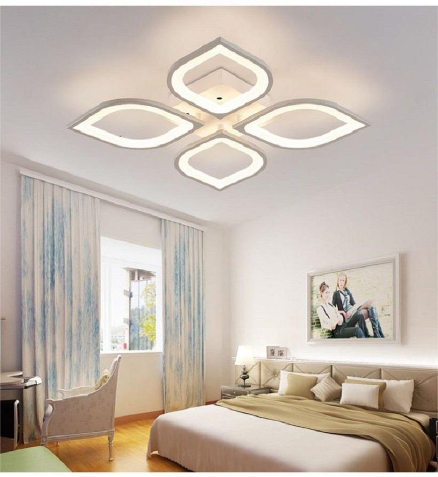 Fernbedienung Daskoo integriert, LED Dimmbar Köpfe stufenlos Deckenlampe fest LED Deckenleuchte Warmweiß/Neutralweiß/Kaltweiß, dimmbar Schlafzimmer, 4/8 LED Deckenleuchten mit