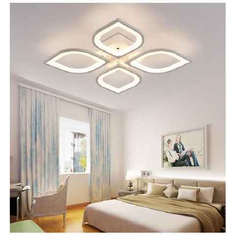 Daskoo Deckenleuchten 4/8 Köpfe LED Deckenlampe mit Fernbedienung Dimmbar Schlafzimmer, LED fest integriert, Warmweiß/Neutralweiß/Kaltweiß, LED Deckenleuchte stufenlos dimmbar