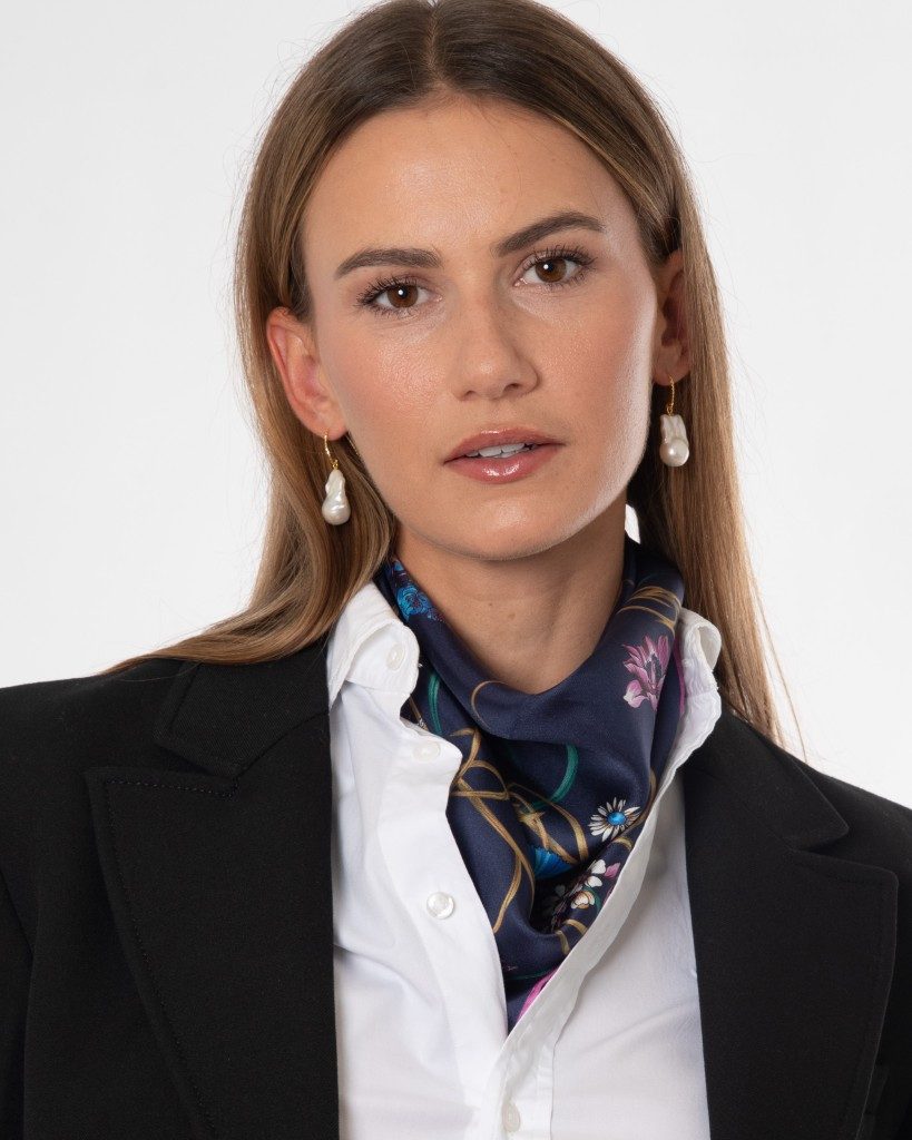 MayTree Seidentuch handrolliert aus Twill-Seide, 53x53 Royal Garden dunkelb günstig online kaufen