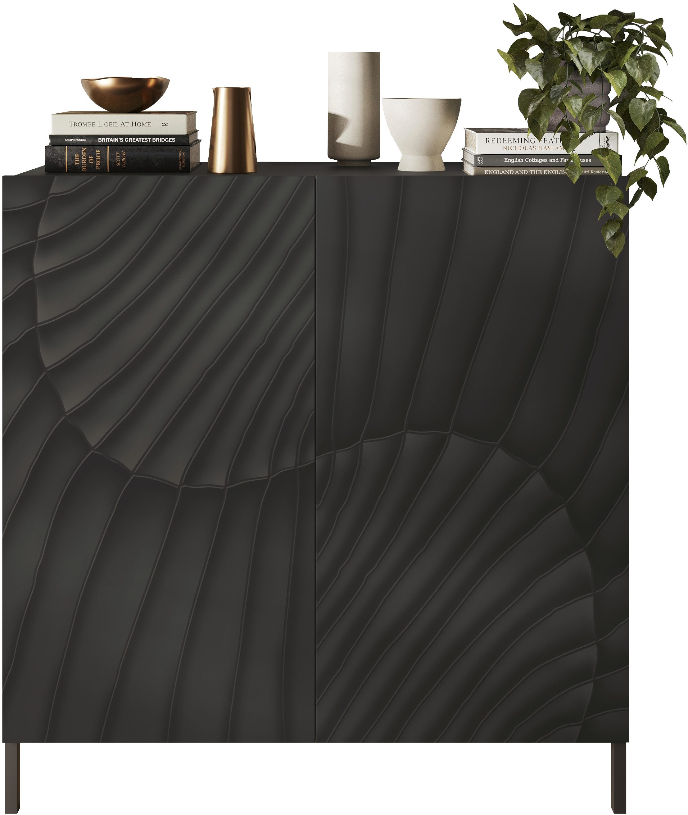 INOSIGN Highboard Snake, Kommode, Anrichte, Stauraummöbel, Höhe 123 cm, Breite 121 cm, moderne Wohnmöbel, 2 Türen, viel Stauraum, stilvoll und funktional