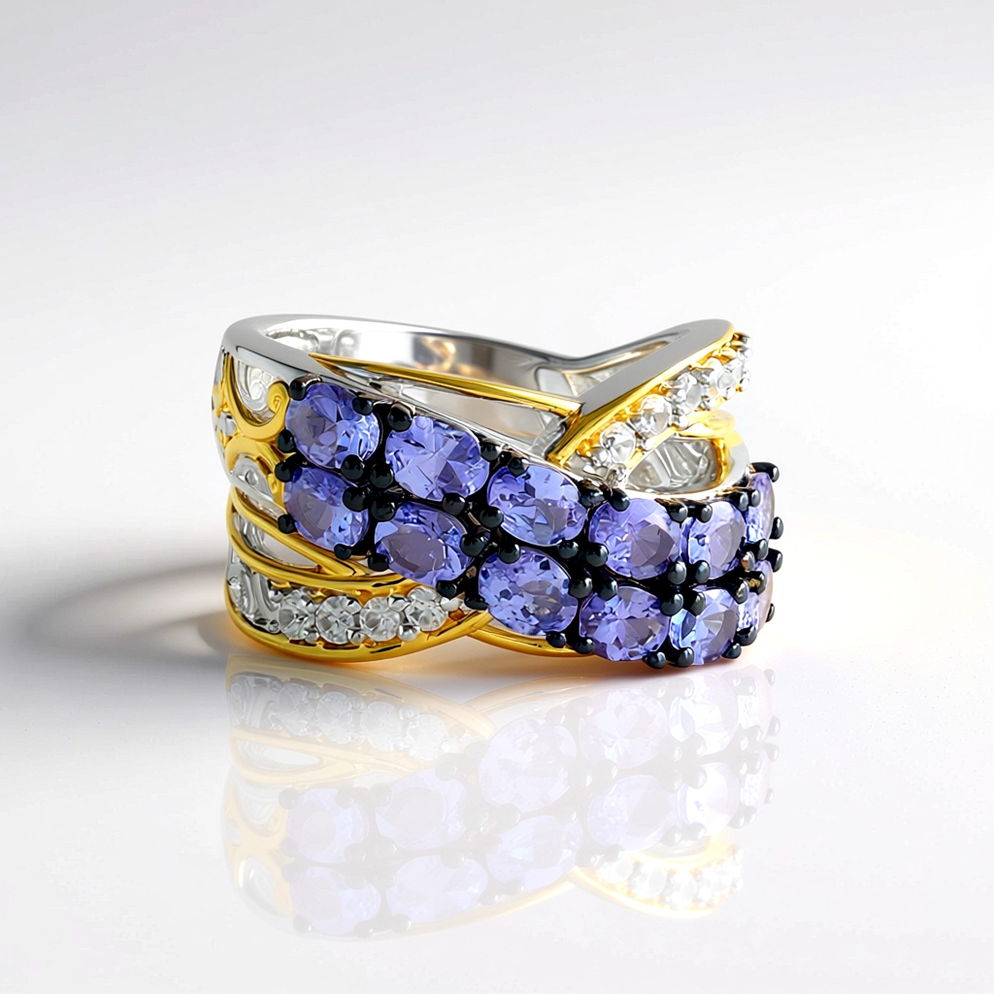 Cavill Silberring Tansanit Sterling Silber Ring (1-tlg)