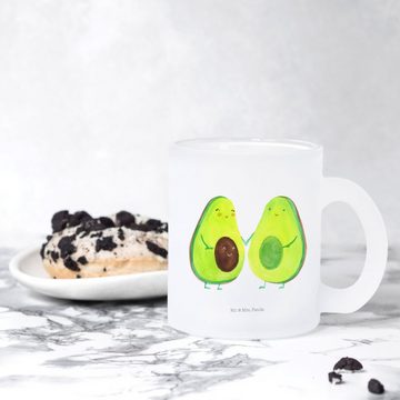 Mr. & Mrs. Panda Teeglas Avocado Pärchen - Transparent - Geschenk, Familie, Teetasse aus Glas, Premium Glas, Liebevolles Design