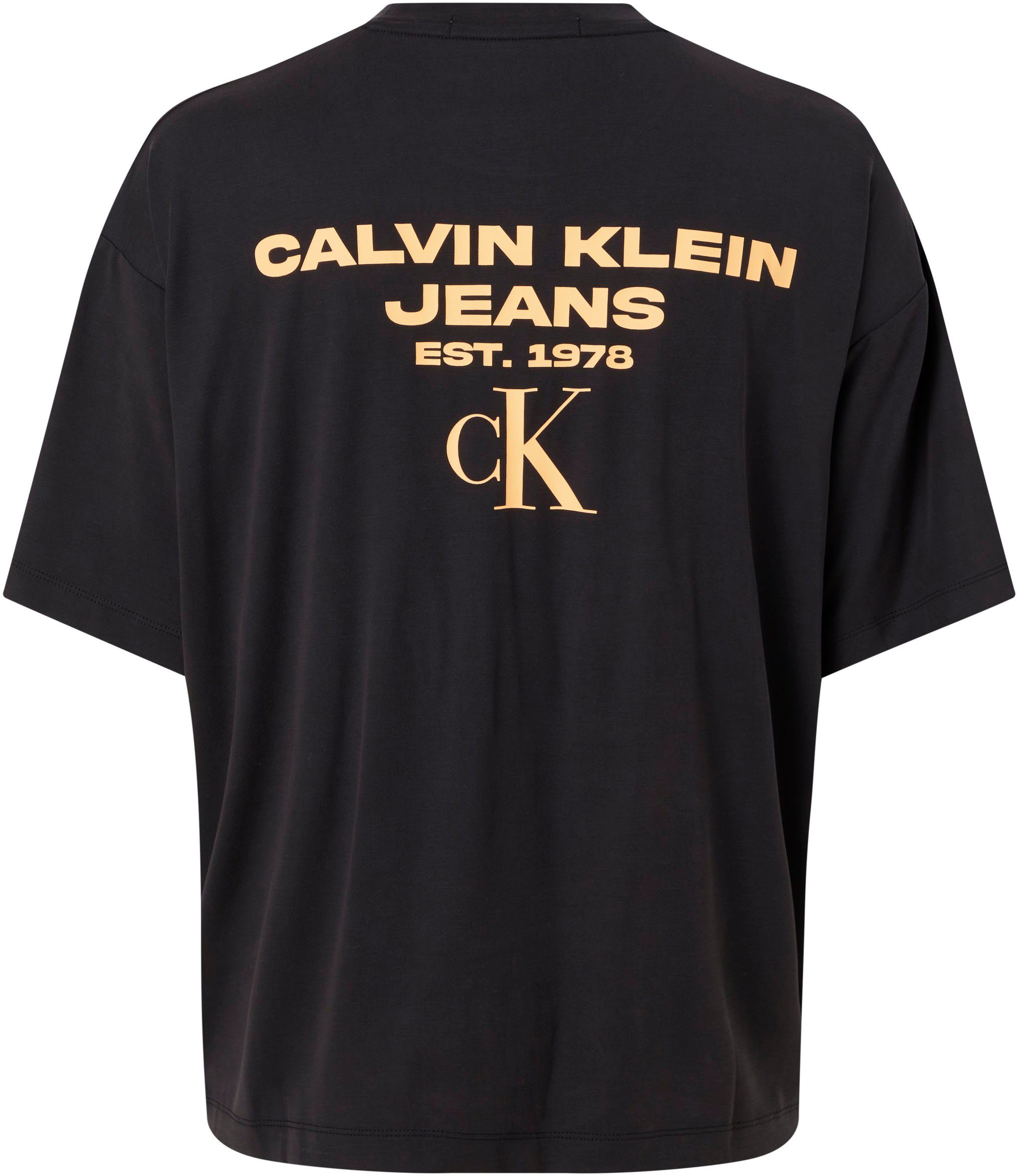 LOGO BOYFRIEND Calvin TEE T-Shirt Klein MODAL BACK Jeans