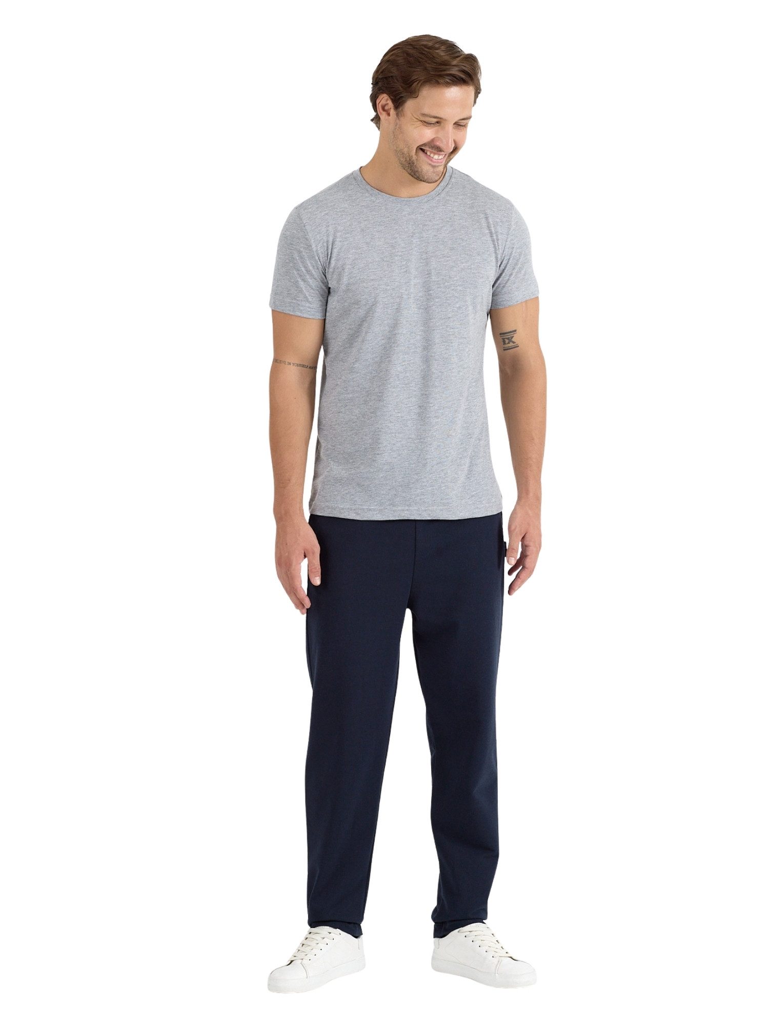 COMEOR Pyjama COMEOR Herren Pyjama Set 2-teilig – Kurzarm T-Shirt & lange Hose mit elastischem Bund, 2-teiliges Set, mit Seitentaschen – Bild 3 von 5