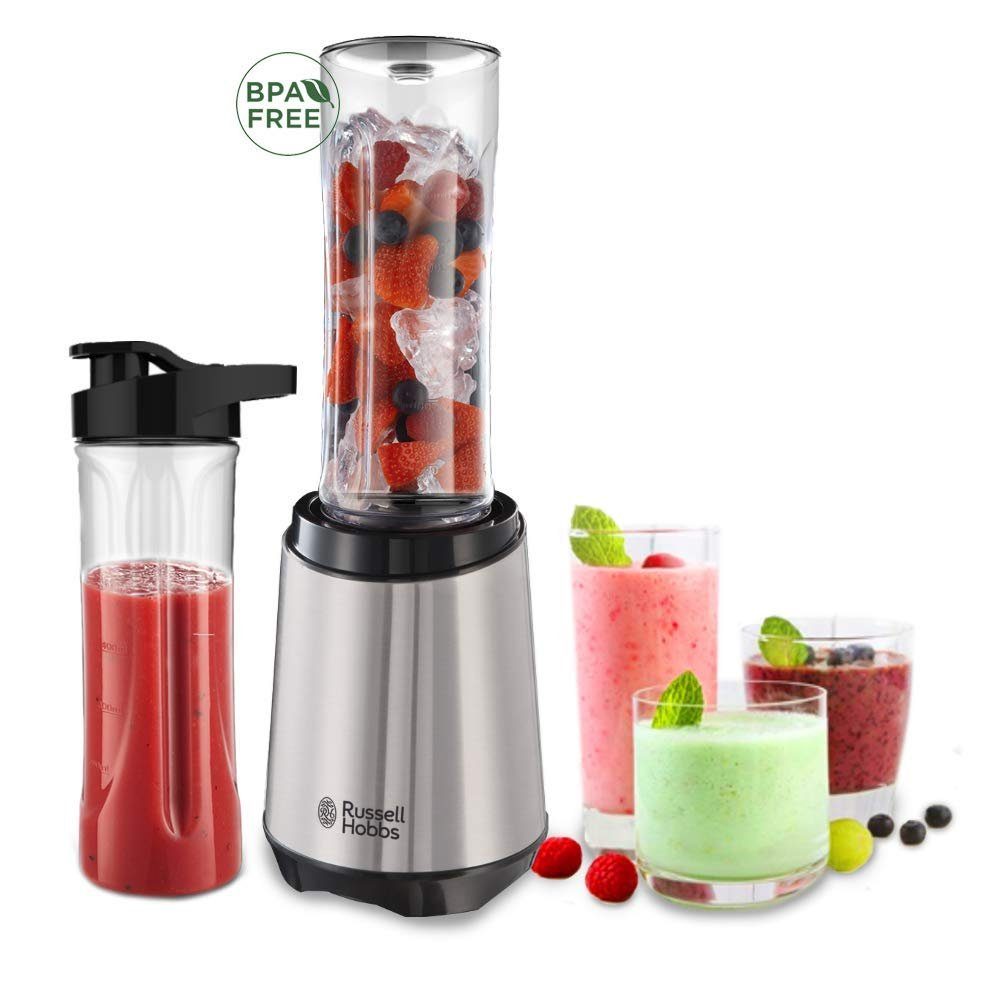 RUSSELL HOBBS Smoothie-Maker Standmixer Mix&Go Steel 23470-56 300W 0,4PS 0,6L, 300 W