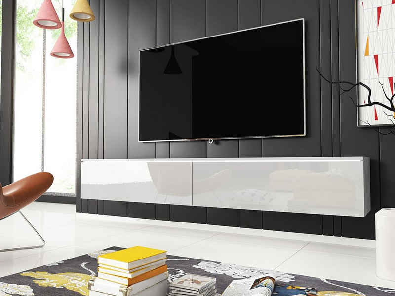 Mirjan24 TV-Schrank D180 Stilvoll TV-Tisch, 2 Türen, Modern Wohnzimmer