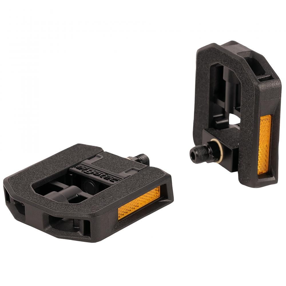 Ergotec Fahrradpedale ergotec EP-F Faltpedal schwarz - werkzeuglos klappbar für Falt- und E-