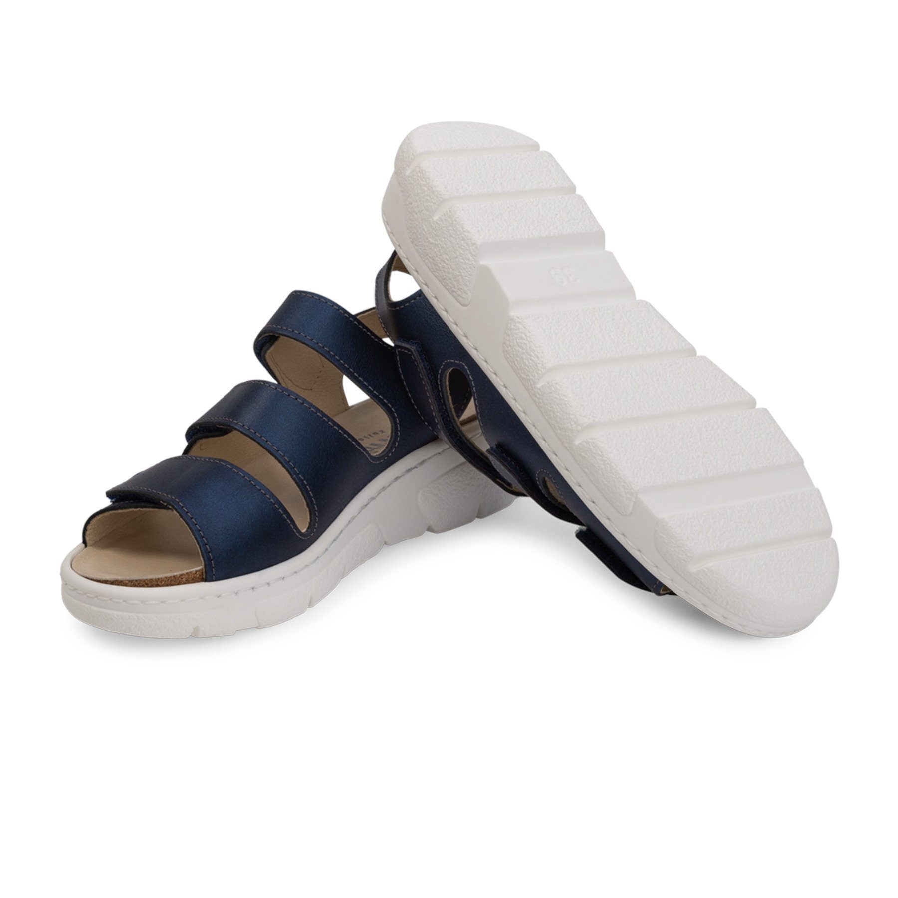 Sandale marine vitaform Nappaleder Damenschuhe Sandale