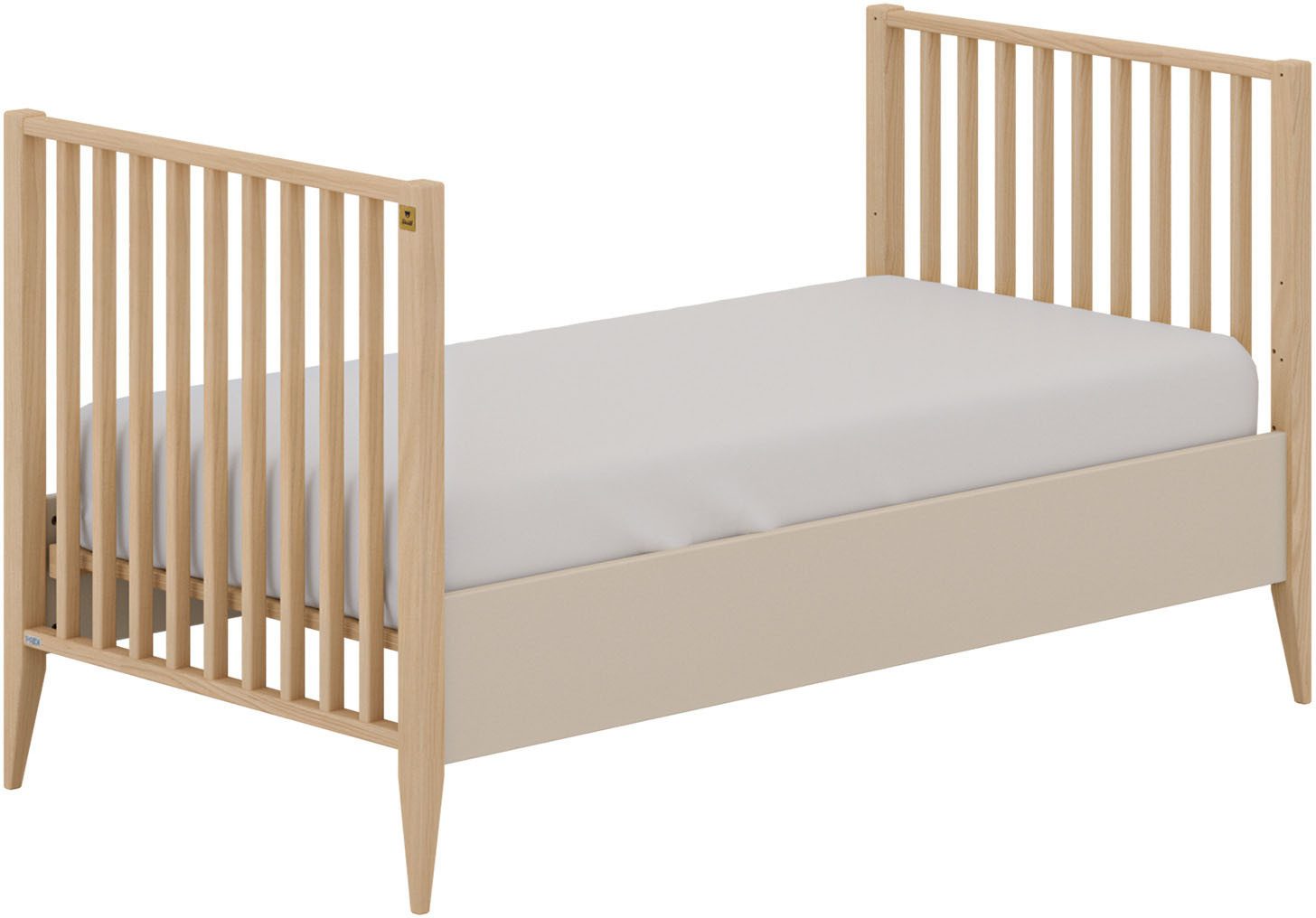 PAIDI Babybett MILA & BEN Steiff by PAIDI, 70x140cm, Buche Massivholz, Kinderbett, inkl. Lattenrost, Gitterbett höhenverstellbar, entnehmbare Sprossen – Bild 4 von 5