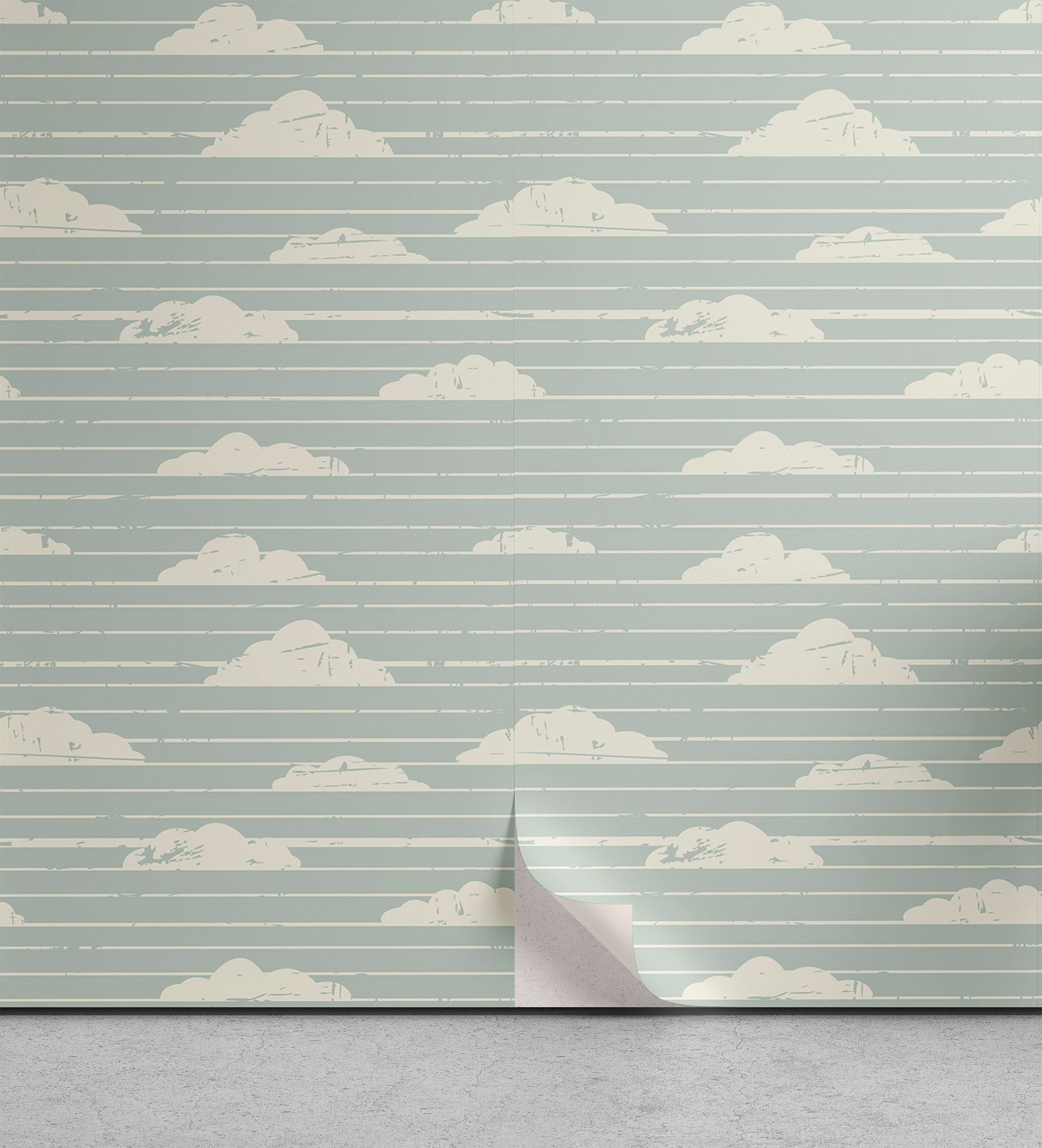 Wohnzimmer Vinyltapete Gestreifte selbstklebendes Abakuhaus Abstrakt Himmel Cumulus Wolken Küchenakzent,