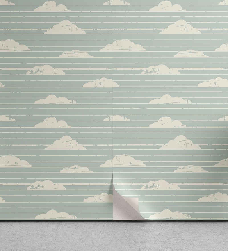 Abakuhaus Vinyltapete selbstklebendes Wohnzimmer Küchenakzent, Wolken Abstrakt Cumulus Gestreifte Himmel