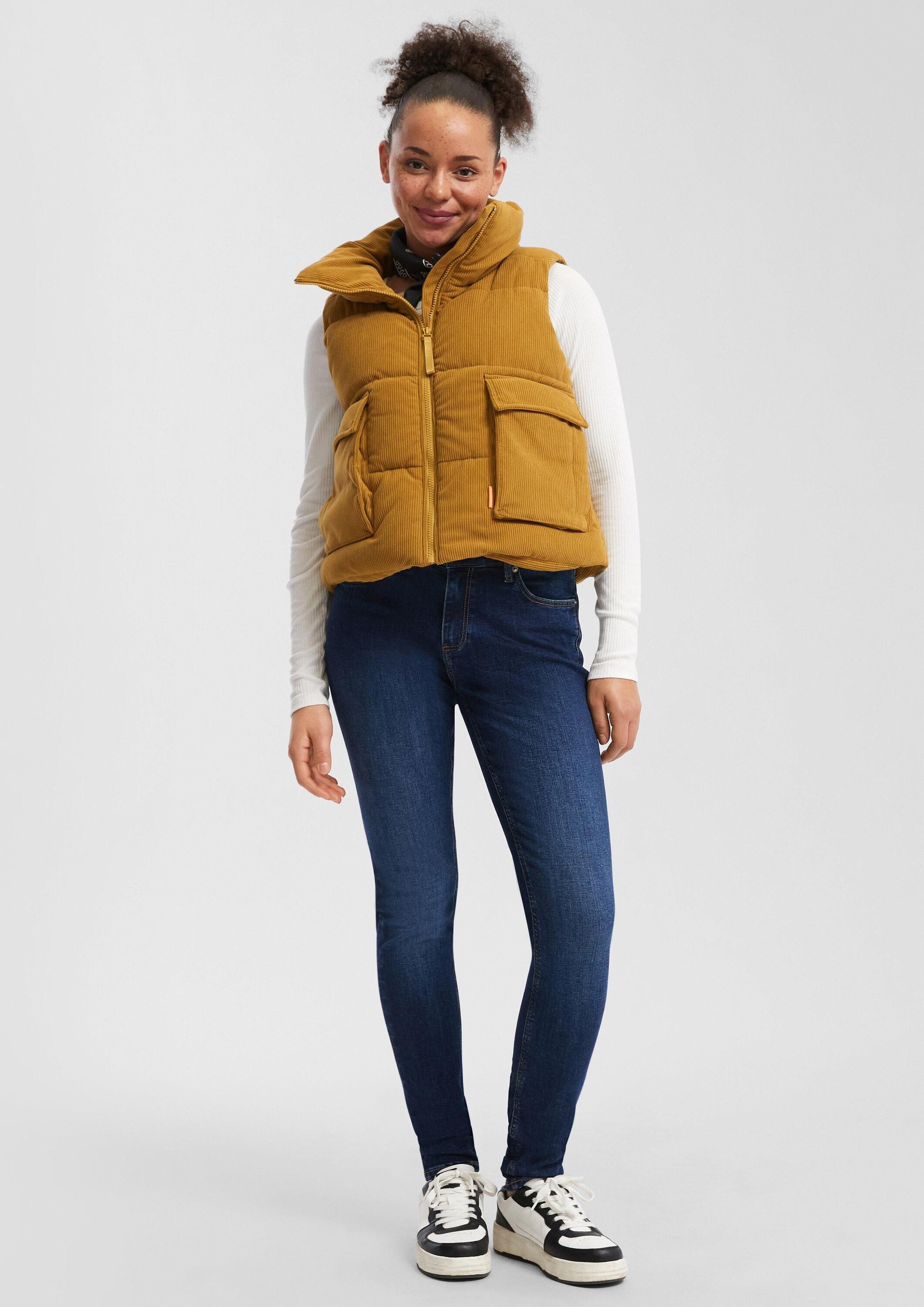 QS Outdoorjacke Outdoor-Weste Outdoor-Weste aus Cord
