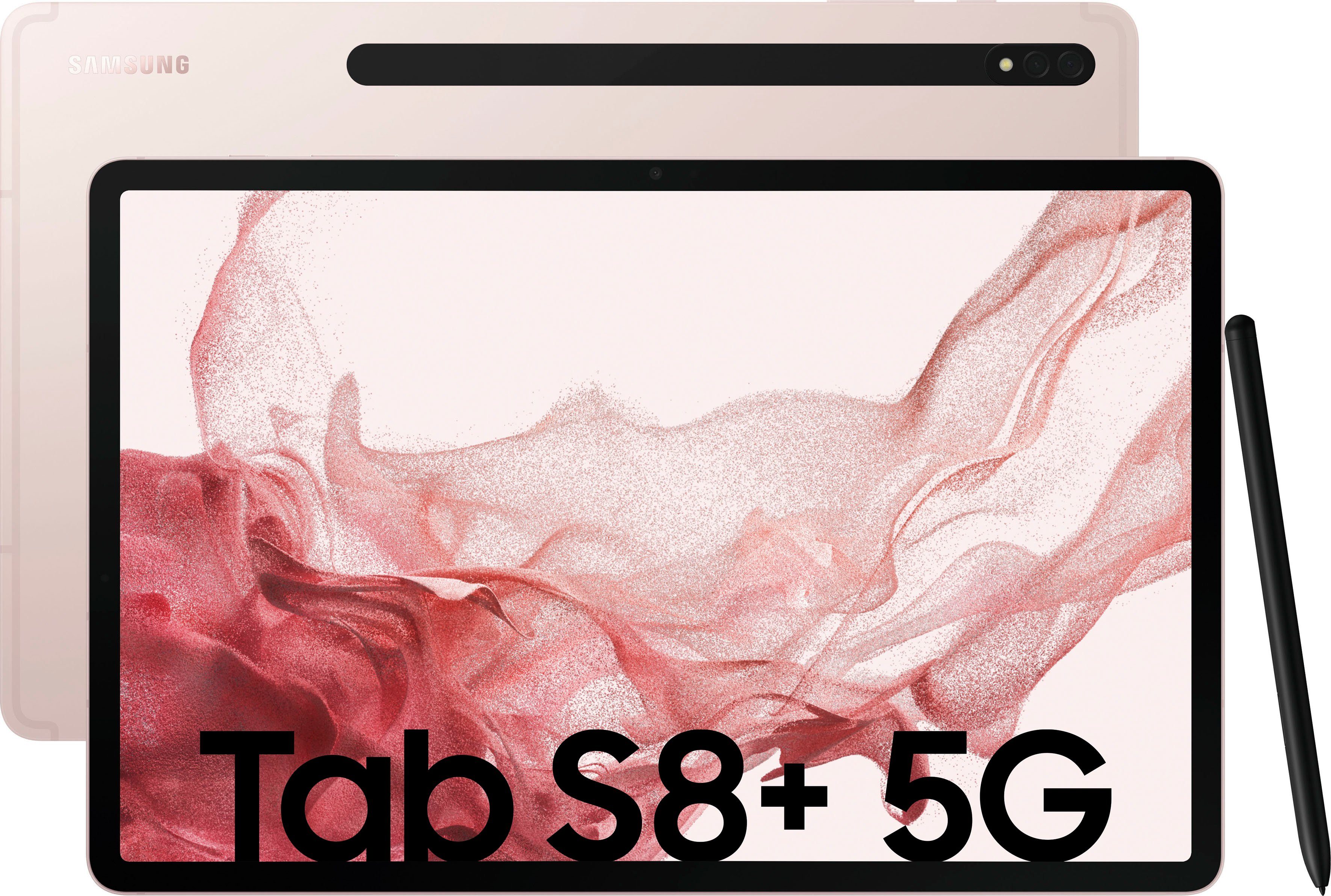 Samsung Galaxy Tab S8+ 5G Tablet (12,4", 256 GB, Android,One UI,Knox, 5G) Pink Gold | alle Tablets