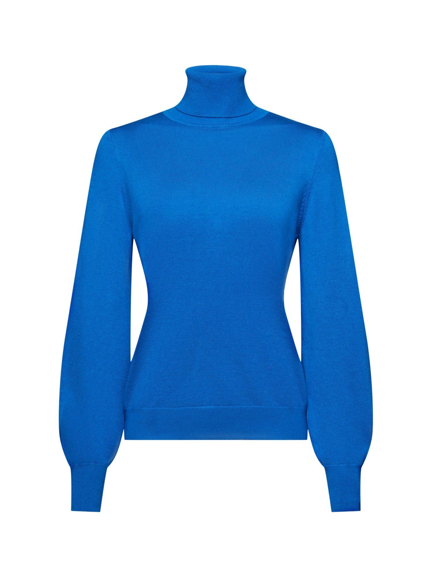 BRIGHT Collection Basic-Rollkragenpullover, ECOVERO™ Rollkragenpullover LENZING™ Esprit BLUE