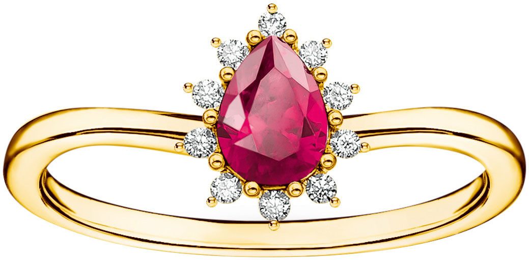 THOMAS SABO Fingerring Vintage Romance, mit Zirkonia (synth), Saphir (synth)