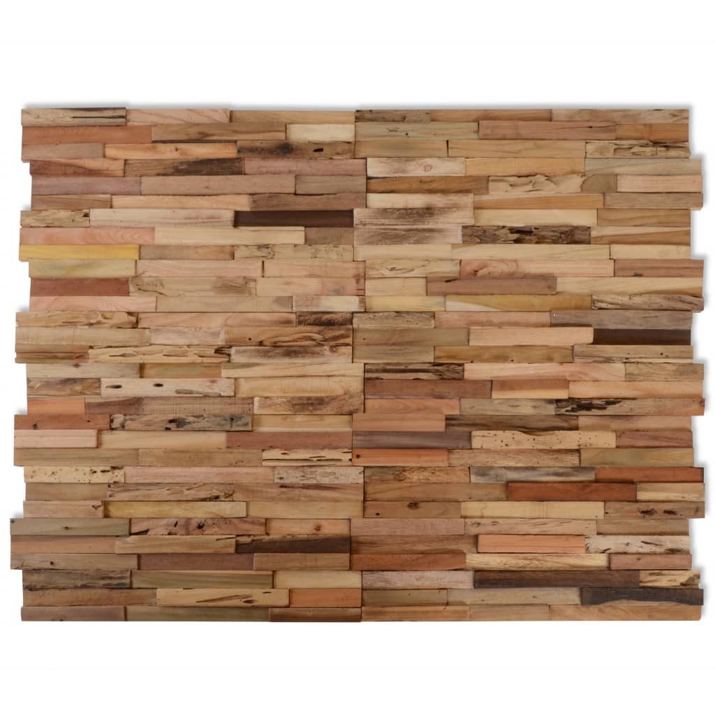Wanddekoobjekt Wandplatten 10 Stk. 1,03 m² Massivholz Teak Altholz