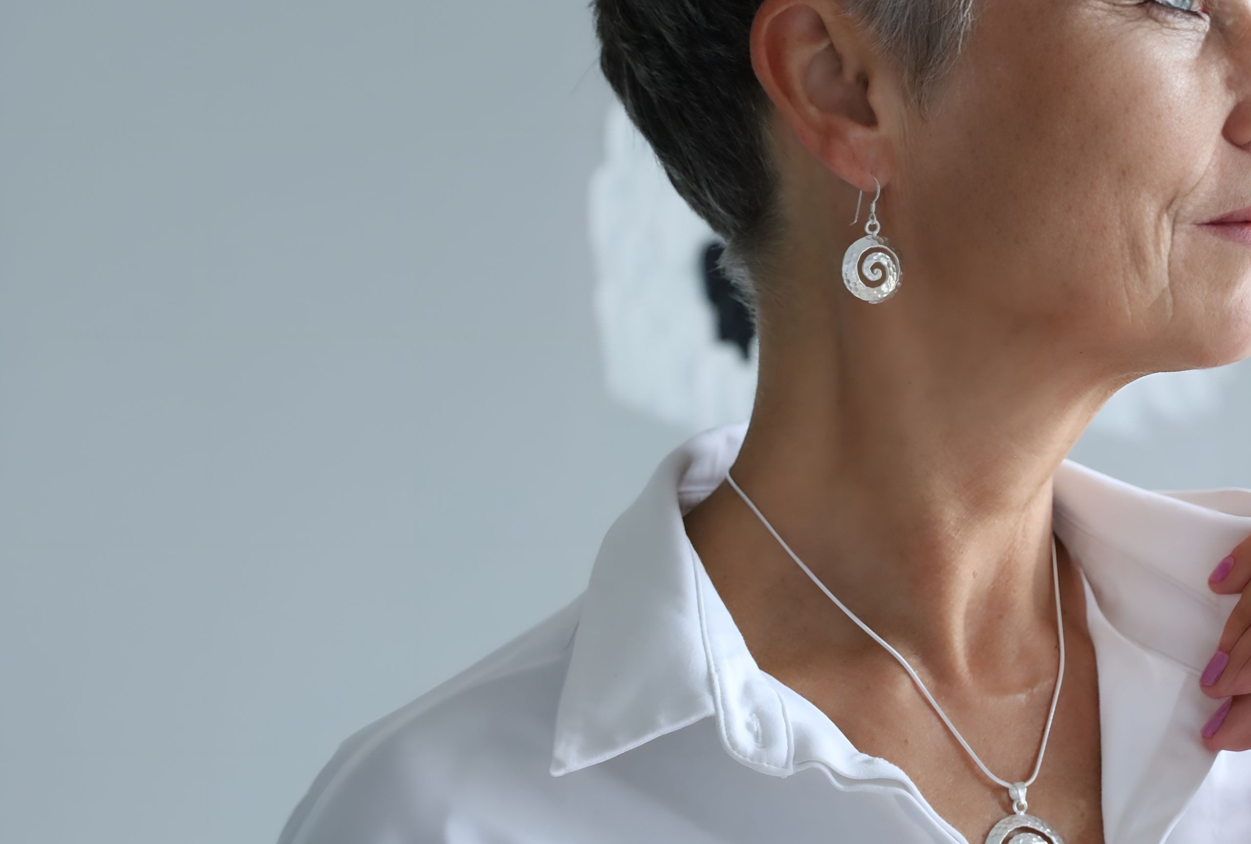 SILBERMOOS Paar Ohrhänger Gehämmerte Ohrhänger "Spirale", 925 Sterling Silb günstig online kaufen
