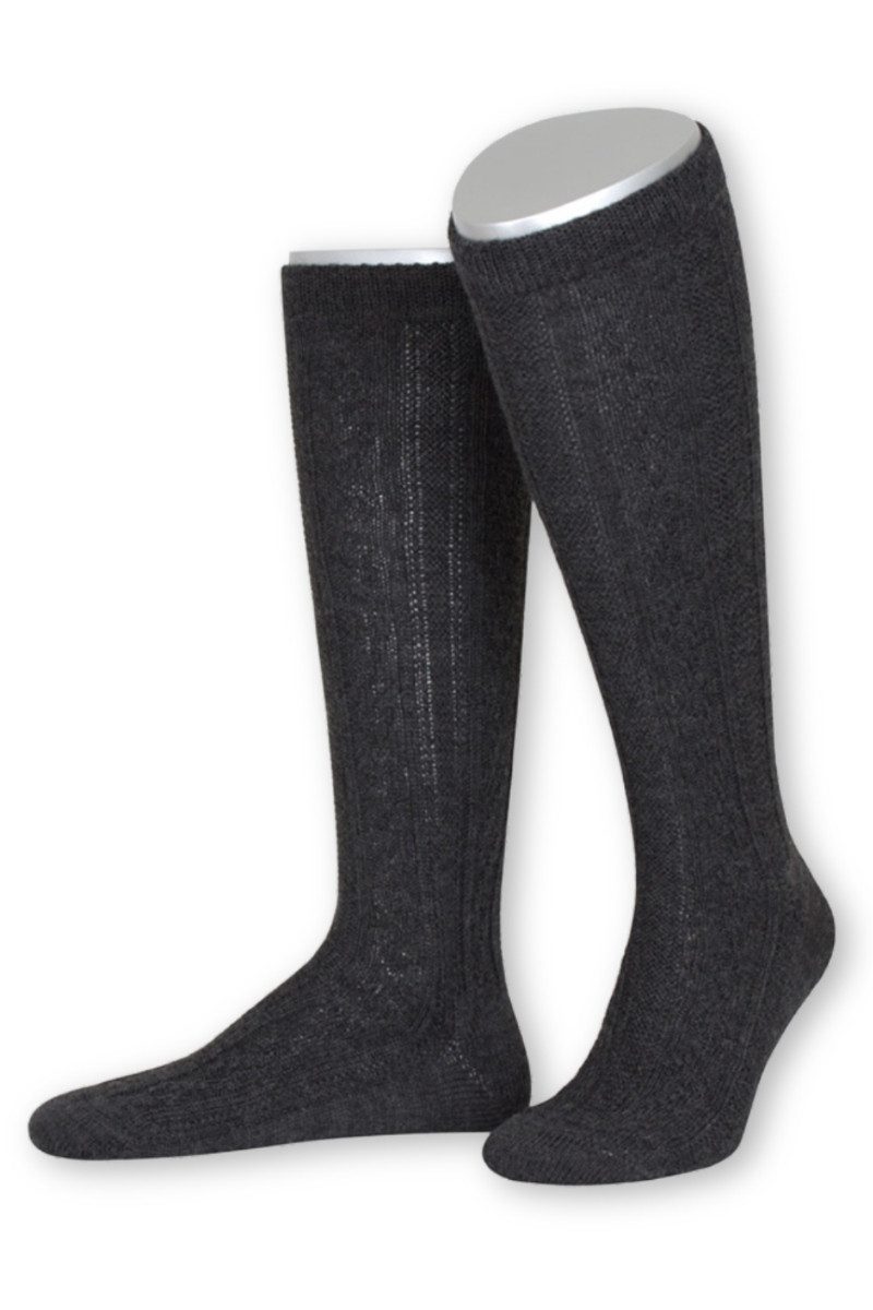 Trachtensocken Trachten Kniestrümpfe - L4910 - anthrazit, jägeroliv, trachtenbraun