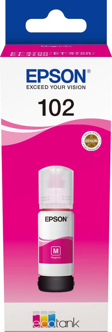 Epson 102 EcoTank Nachfülltinte (für EPSON, 1x, original Nachfülltinte 102 magenta)